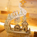 Piccolo paesaggio di Natale in legno