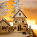 Piccolo paesaggio di Natale in legno